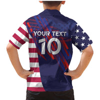 Custom United States Pacific Rugby 2024 Family Matching Mermaid Dress and Hawaiian Shirt The Eagle and USA Flag Style