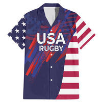 Custom United States Pacific Rugby 2024 Family Matching Mermaid Dress and Hawaiian Shirt The Eagle and USA Flag Style