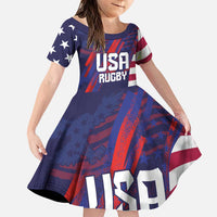 Custom United States Pacific Rugby 2024 Family Matching Puletasi and Hawaiian Shirt The Eagle and USA Flag Style