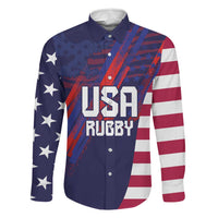 Custom United States Pacific Rugby 2024 Family Matching Puletasi and Hawaiian Shirt The Eagle and USA Flag Style