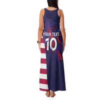 Custom United States Pacific Rugby 2024 Family Matching Tank Maxi Dress and Hawaiian Shirt The Eagle and USA Flag Style