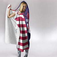 Custom United States Pacific Rugby 2024 Hooded Blanket The Eagle and USA Flag Style