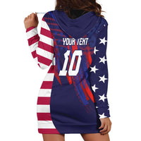 Custom United States Pacific Rugby 2024 Hoodie Dress The Eagle and USA Flag Style