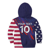 Custom United States Pacific Rugby 2024 Kid Hoodie The Eagle and USA Flag Style