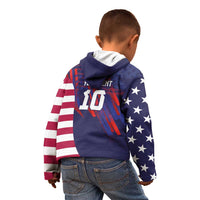 Custom United States Pacific Rugby 2024 Kid Hoodie The Eagle and USA Flag Style