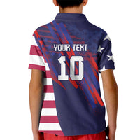 Custom United States Pacific Rugby 2024 Kid Polo Shirt The Eagle and USA Flag Style