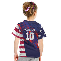 Custom United States Pacific Rugby 2024 Kid T Shirt The Eagle and USA Flag Style