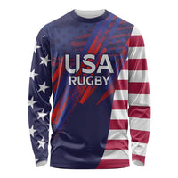 Custom United States Pacific Rugby 2024 Long Sleeve Shirt The Eagle and USA Flag Style
