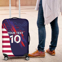 Custom United States Pacific Rugby 2024 Luggage Cover The Eagle and USA Flag Style