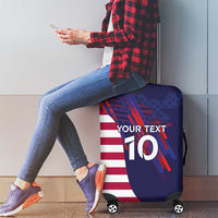 Custom United States Pacific Rugby 2024 Luggage Cover The Eagle and USA Flag Style