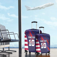 Custom United States Pacific Rugby 2024 Luggage Cover The Eagle and USA Flag Style