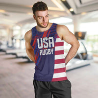 Custom United States Pacific Rugby 2024 Men Tank Top The Eagle and USA Flag Style LT03