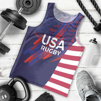 Custom United States Pacific Rugby 2024 Men Tank Top The Eagle and USA Flag Style - Wonder Print Shop