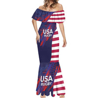 Custom United States Pacific Rugby 2024 Mermaid Dress The Eagle and USA Flag Style