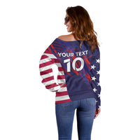 Custom United States Pacific Rugby 2024 Off Shoulder Sweater The Eagle and USA Flag Style