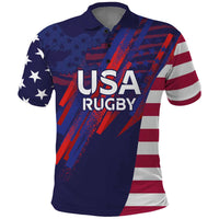 Custom United States Pacific Rugby 2024 Polo Shirt The Eagle and USA Flag Style