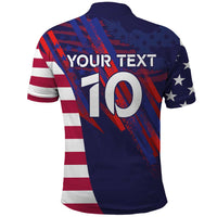 Custom United States Pacific Rugby 2024 Polo Shirt The Eagle and USA Flag Style