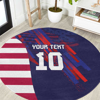 Custom United States Pacific Rugby 2024 Round Carpet The Eagle and USA Flag Style