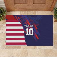 Custom United States Pacific Rugby 2024 Rubber Doormat The Eagle and USA Flag Style