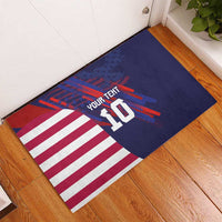 Custom United States Pacific Rugby 2024 Rubber Doormat The Eagle and USA Flag Style