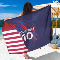 Custom United States Pacific Rugby 2024 Sarong The Eagle and USA Flag Style