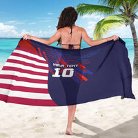 Custom United States Pacific Rugby 2024 Sarong The Eagle and USA Flag Style