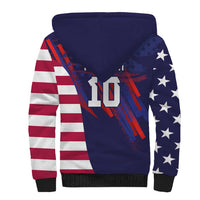 Custom United States Pacific Rugby 2024 Sherpa Hoodie The Eagle and USA Flag Style
