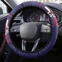 United States Pacific Rugby 2024 Steering Wheel Cover The Eagle and USA Flag Style