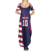 Custom United States Pacific Rugby 2024 Summer Maxi Dress The Eagle and USA Flag Style