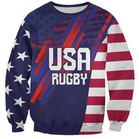 Custom United States Pacific Rugby 2024 Sweatshirt The Eagle and USA Flag Style