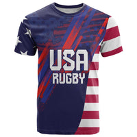 Custom United States Pacific Rugby 2024 T Shirt The Eagle and USA Flag Style