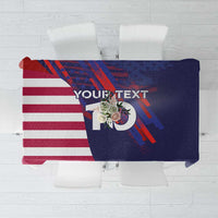 Custom United States Pacific Rugby 2024 Tablecloth The Eagle and USA Flag Style