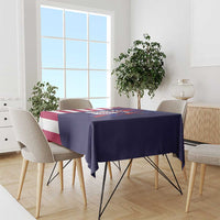 Custom United States Pacific Rugby 2024 Tablecloth The Eagle and USA Flag Style