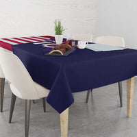 Custom United States Pacific Rugby 2024 Tablecloth The Eagle and USA Flag Style