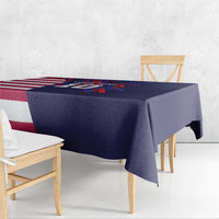 Custom United States Pacific Rugby 2024 Tablecloth The Eagle and USA Flag Style
