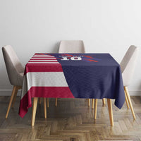 Custom United States Pacific Rugby 2024 Tablecloth The Eagle and USA Flag Style