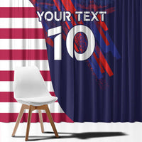 Custom United States Pacific Rugby 2024 Window Curtain The Eagle and USA Flag Style
