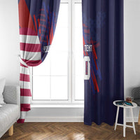 Custom United States Pacific Rugby 2024 Window Curtain The Eagle and USA Flag Style