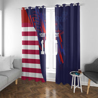 Custom United States Pacific Rugby 2024 Window Curtain The Eagle and USA Flag Style