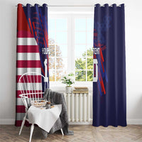 Custom United States Pacific Rugby 2024 Window Curtain The Eagle and USA Flag Style