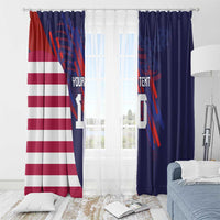 Custom United States Pacific Rugby 2024 Window Curtain The Eagle and USA Flag Style