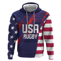 Custom United States Pacific Rugby 2024 Zip Hoodie The Eagle and USA Flag Style