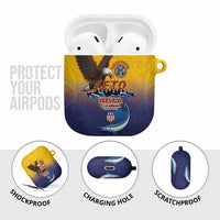 American Samoa Fautasi AirPods Case Bald Eage and Sailfish with Kakau Motifs - Wonder Print Shop