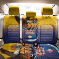 American Samoa Fautasi Back Car Seat Cover Bald Eage and Sailfish with Kakau Motifs - Wonder Print Shop