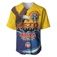 American Samoa Fautasi Baseball Jersey Bald Eage and Sailfish with Kakau Motifs - Wonder Print Shop