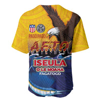 American Samoa Fautasi Baseball Jersey Bald Eage and Sailfish with Kakau Motifs - Wonder Print Shop