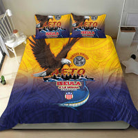 American Samoa Fautasi Bedding Set Bald Eage and Sailfish with Kakau Motifs - Wonder Print Shop