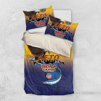 American Samoa Fautasi Bedding Set Bald Eage and Sailfish with Kakau Motifs - Wonder Print Shop