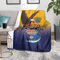 American Samoa Fautasi Blanket Bald Eage and Sailfish with Kakau Motifs - Wonder Print Shop