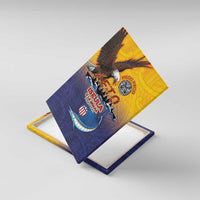 American Samoa Fautasi Canvas Wall Art Bald Eage and Sailfish with Kakau Motifs - Wonder Print Shop